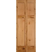 Trimlite 36" x  80" Knotty Alder 3-Panel Mission Shaker Bifold Door and Hardware 3068ska8403BF